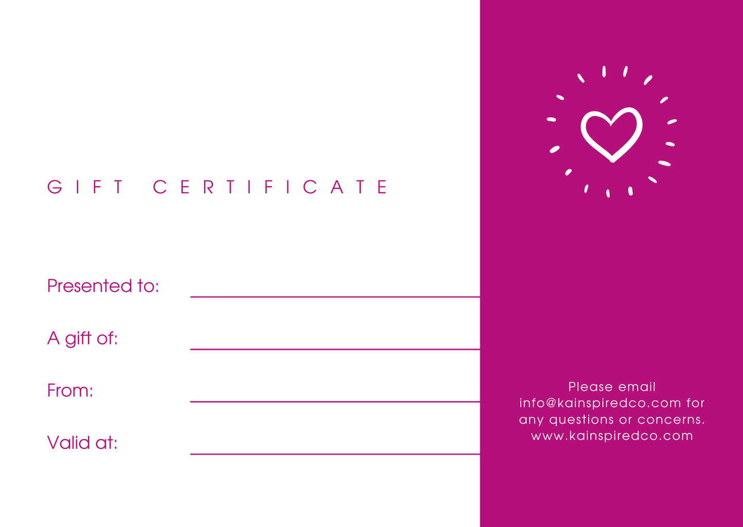 KA Inspired Gift Card