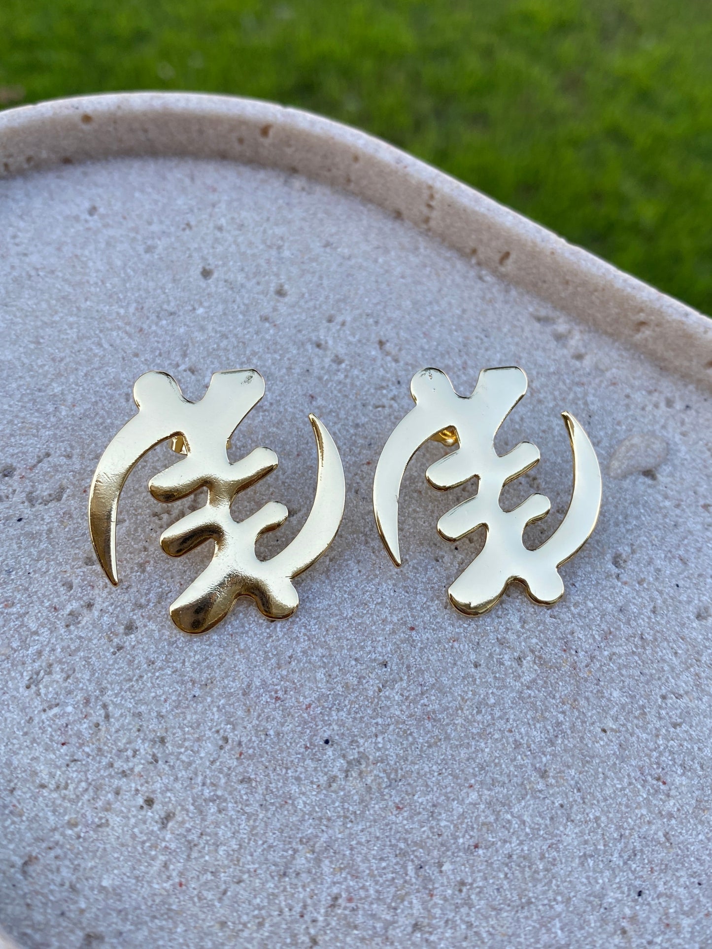 Gye Nyame Stainless Steel Earrings