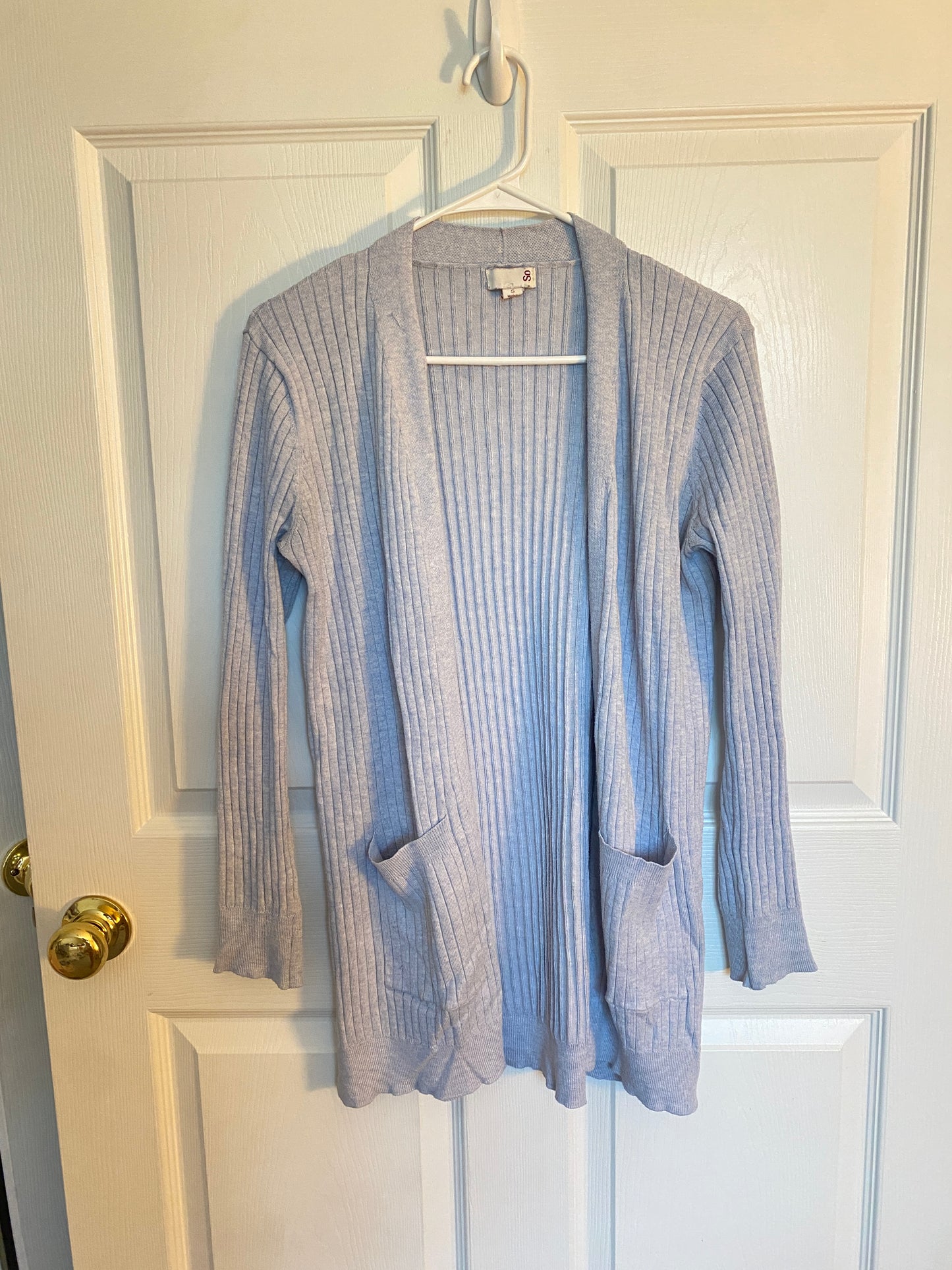 Light Blue Cardigan with Pockets
