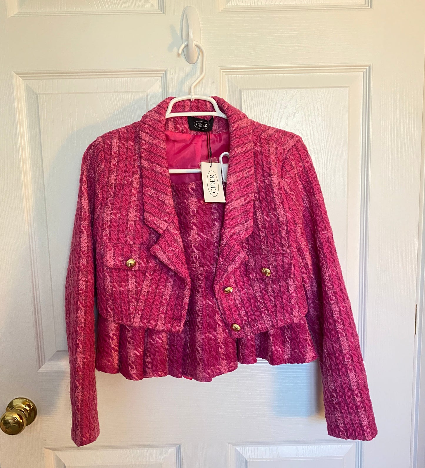 Pink Blazer & Skirt Set