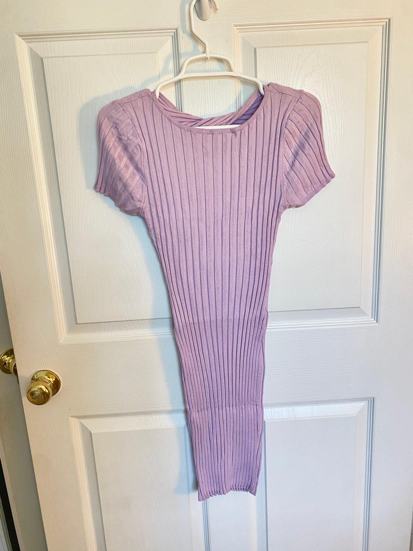 Purple Cut-Out Back Mini Dress