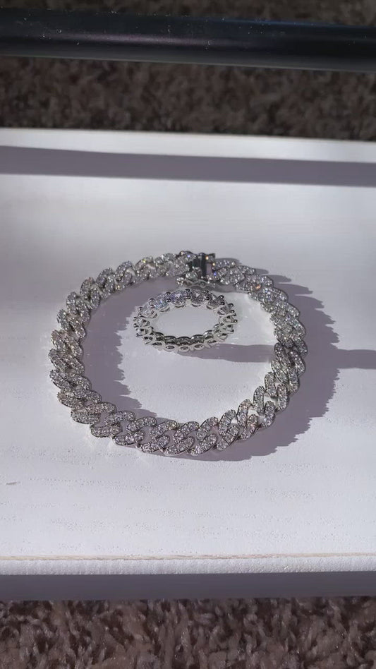 8mm Cuban Bracelet & Ring Set