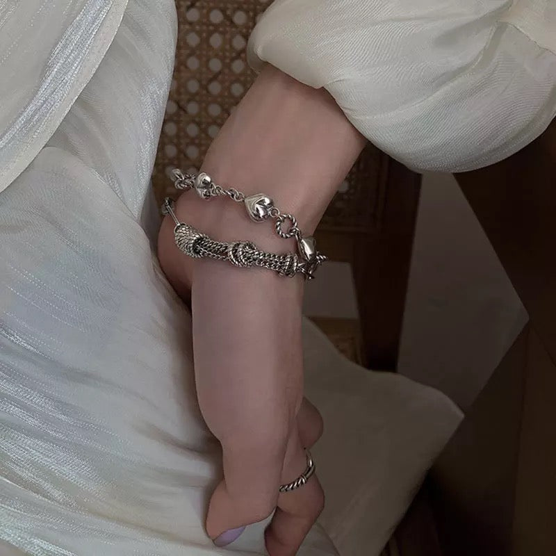Conjunto de eslabones de plata de ley Pretty Girl
