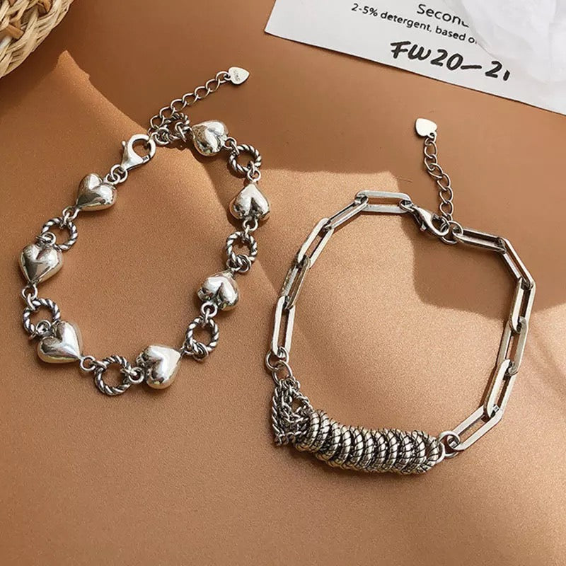 Conjunto de eslabones de plata de ley Pretty Girl