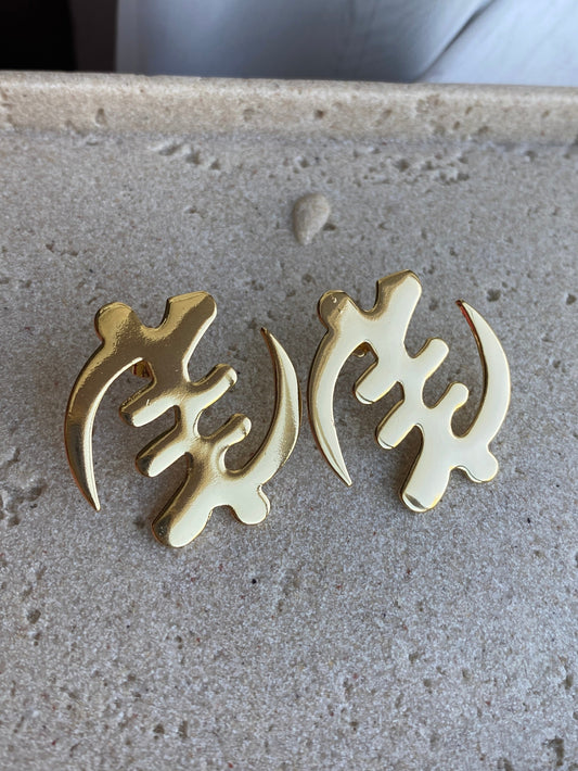 Gye Nyame Stainless Steel Earrings