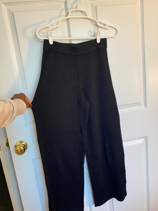 Black Wide Leg Sweater Pant