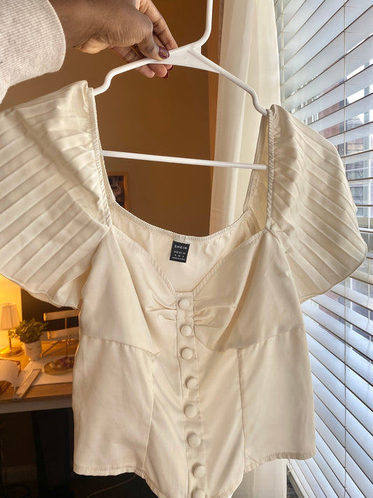 Cream Corset Style Top