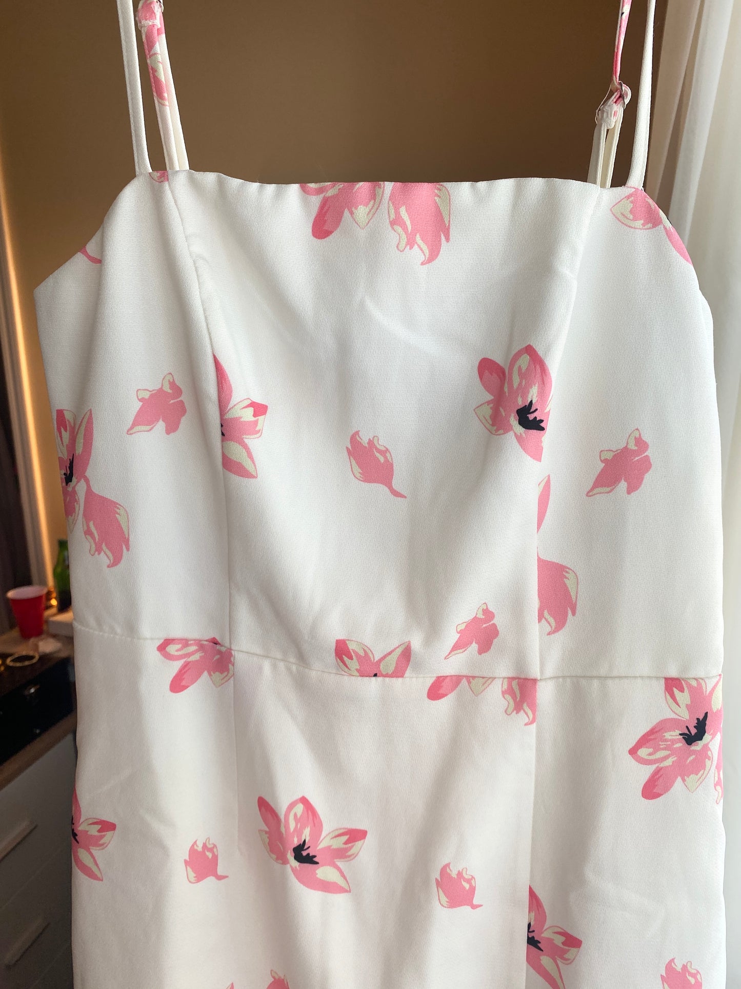Pink Floral Mini Dress
