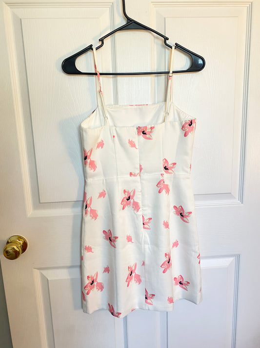 Pink Floral Mini Dress