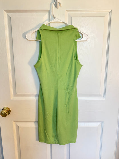 Green Collar Mini Dress