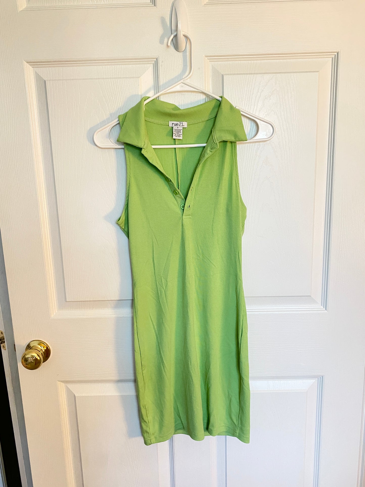 Green Collar Mini Dress