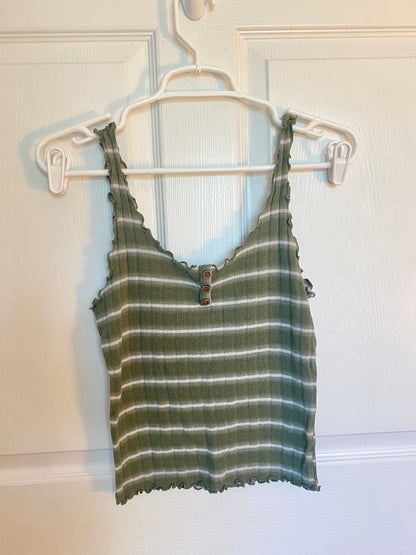Green Striped Tank Top