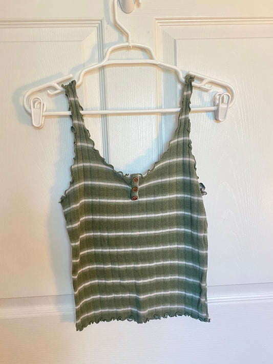 Green Striped Tank Top