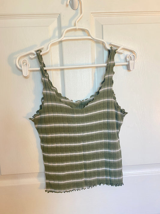 Green Striped Tank Top