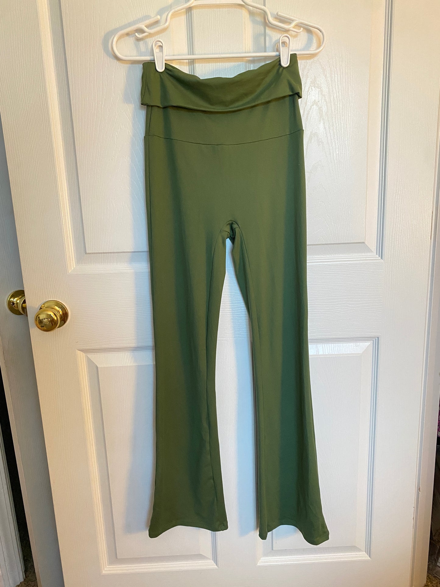 Olive Green Hoodie & Flared Pant Set
