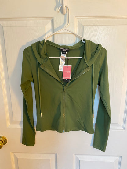 Olive Green Hoodie & Flared Pant Set