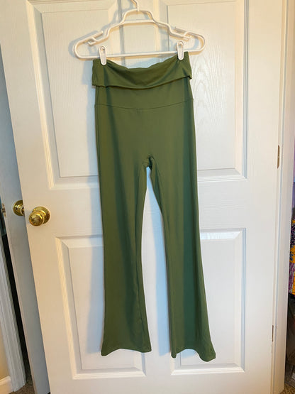 Olive Green Hoodie & Flared Pant Set