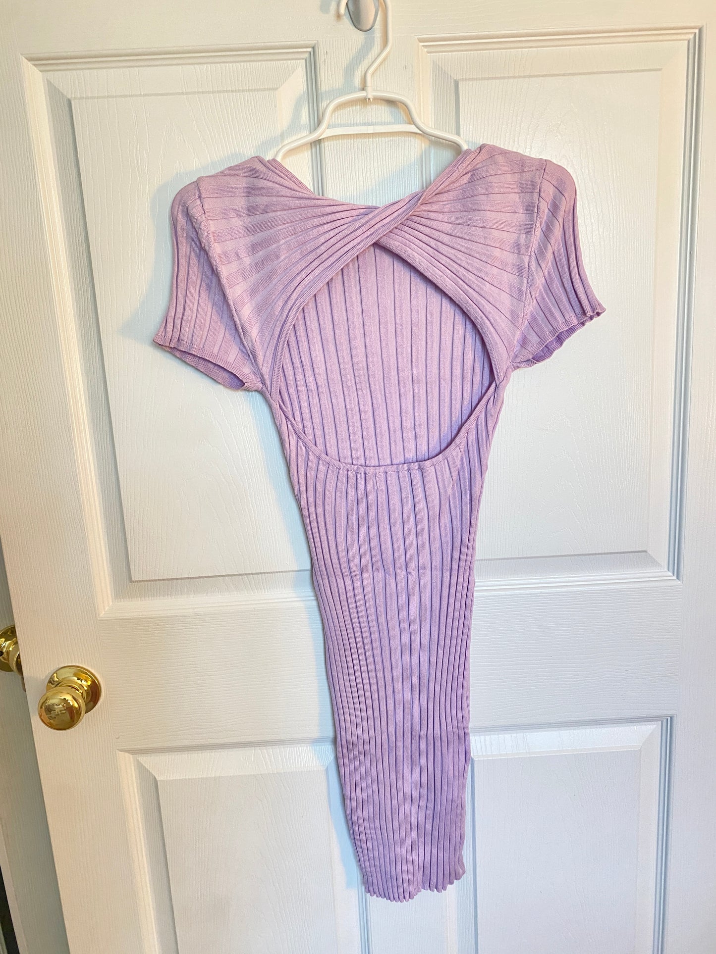 Purple Cut-Out Back Mini Dress