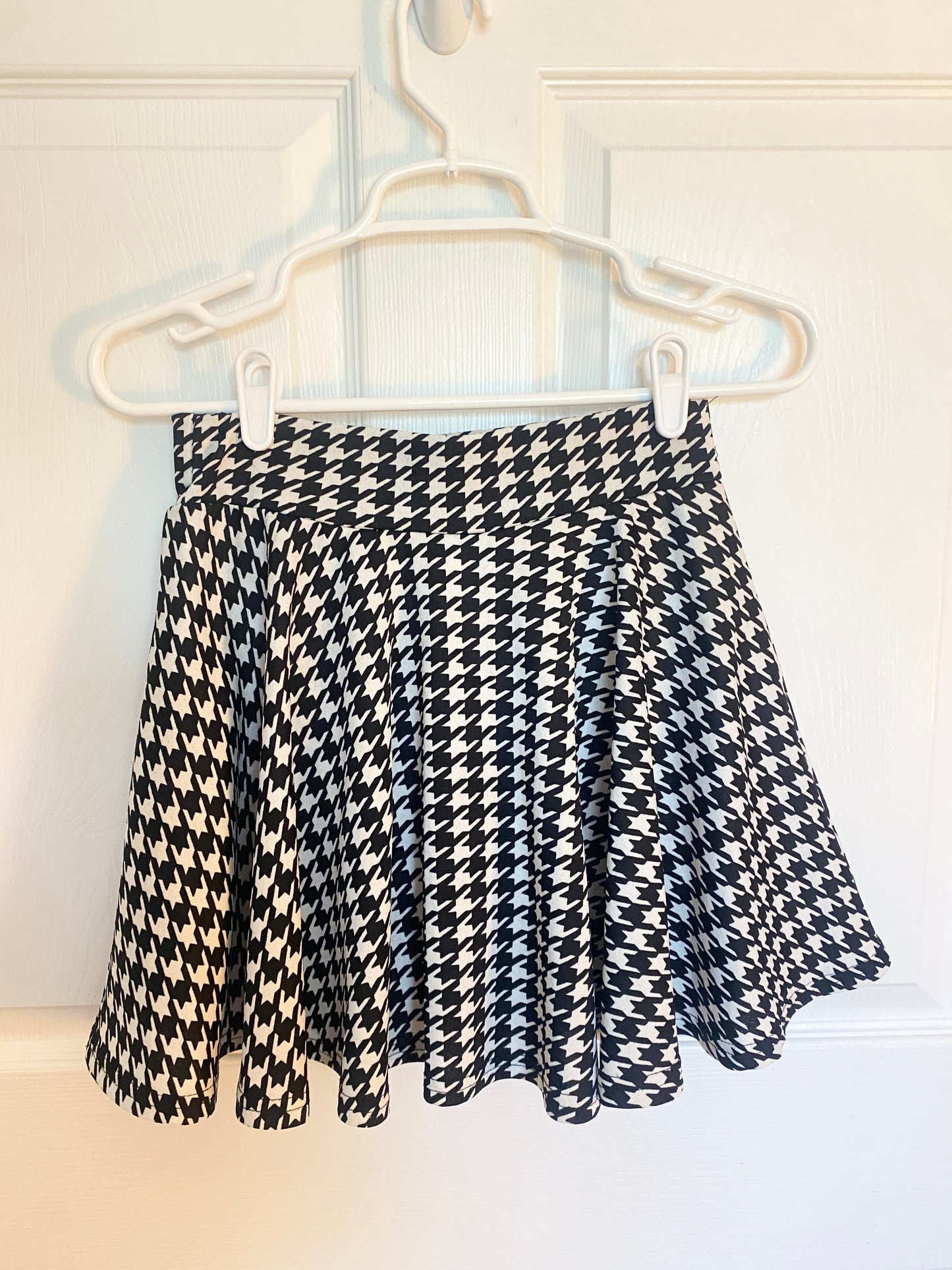 Black and White Mini Skater Skirt