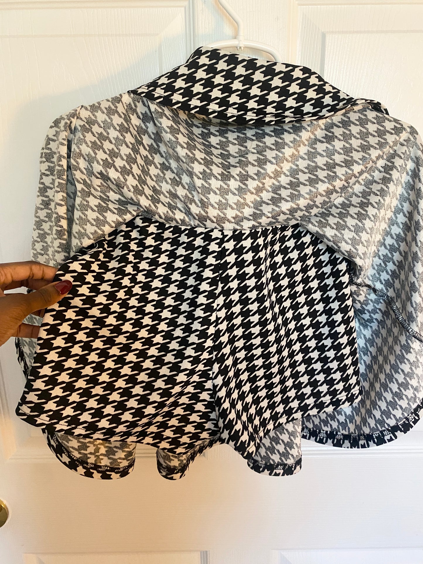 Black and White Mini Skater Skirt
