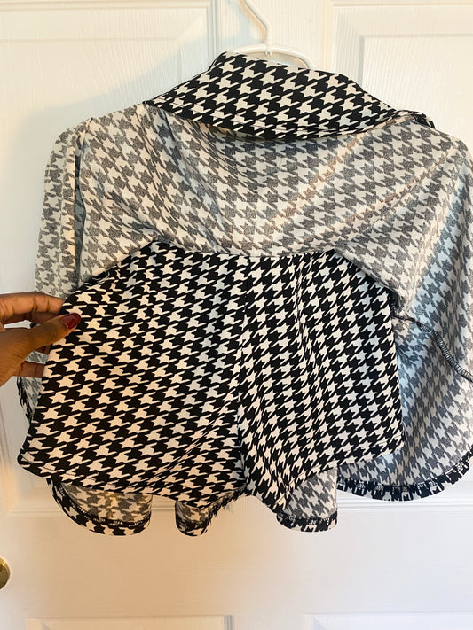 Black and White Mini Skater Skirt