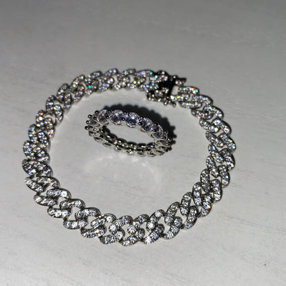 8mm Cuban Bracelet & Ring Set