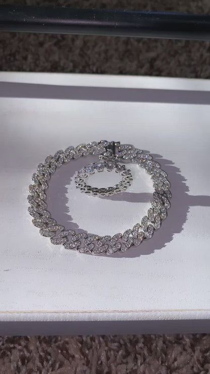 8mm Cuban Bracelet & Ring Set