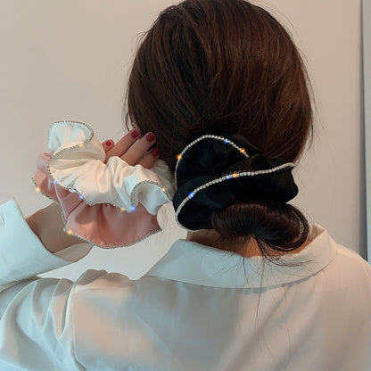 Bellissima Crystal Scrunchie Pink