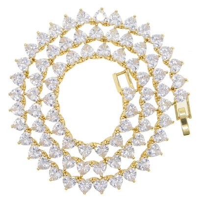 CZ Heart Tennis Choker